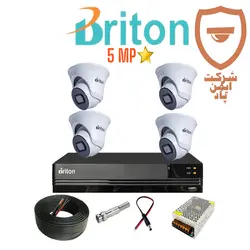پکیج 4 عددی دوربین مداربسته برایتون 5 مگاپیکسل مدل UVC522T9AR1 - ایمن پاد