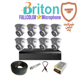 پک 8 عددی دوربین مداربسته برایتون فول کالر |دوربین برایتون