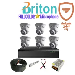 پک 6 عددی دوربین مداربسته برایتون فول کالر |دوربین برایتون