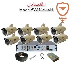 پک دوربین مداربسته ارزان قیمت 8 عددی اقتصادی sam4646h - ایمن پاد