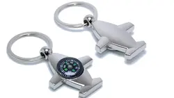 جاکلیدی طرح هواپیما همرا با قطب نما Airplane compass keychain