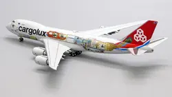 ماکت هواپیما بوئینگ 747-8 کارگولوکس | Jc Wings 1:400 Boeing 747-8F Cargolux Interactive Series