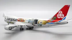 ماکت هواپیما بوئینگ 747-8 کارگولوکس | Jc Wings 1:400 Boeing 747-8F Cargolux Interactive Series