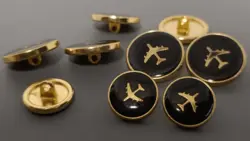 دکمه کت و مانتو با طرح هواپیما | Plane Metal Buttons