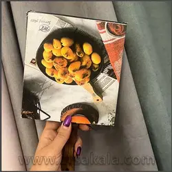 تابه سرو فلزی دسته چوبی