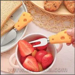 کارد صبحانه 4 عددی دسته پنیری