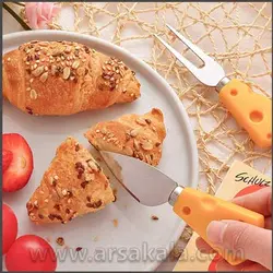 کارد صبحانه 4 عددی دسته پنیری