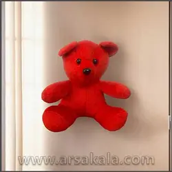 عروسک خرسی قرمز 20 سانتی