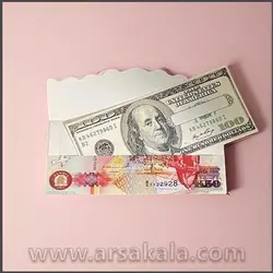 پاکت پول طرح دلار و ارز