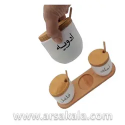 ست جا ادویه 7 پارچه سرامیکی CAROLIN