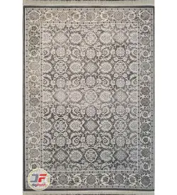 فرش ماشینی طرح گبه لایت مدرن زمینه نقره ای کد 533 - دیجی فرش