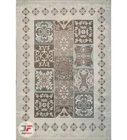فرش مدرن ماشینی طرح گبه زمینه طوسی کد 512 - دیجی فرش
