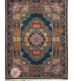 فرش گبه سبلان زمینه سرمه ای کد 61400083 - دیجی فرش