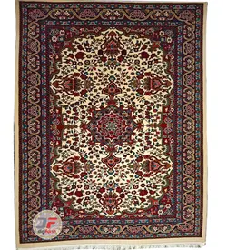 گبه فرش سبلان کاشان زمنیه کرم کد 61400038 - دیجی فرش