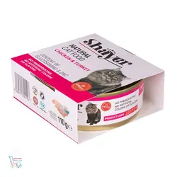 کنسرو شایر گربه فیله مرغ و بوقلمون ۱۱۰ گرم