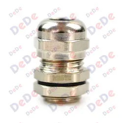 گلند کابل فلزی با سایز رزوه M12*1.5 و جنس بدنه برنج با آبکاری نیکل (MM12)