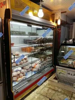 یخچال رو باز پرده هوا - صنایع فروشگاهی کلوین (برادران محمدی)