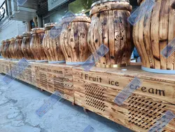یخچال بشکه میوه یخی - صنایع فروشگاهی کلوین (برادران محمدی)