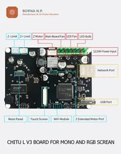 برد کنترلر پرینتر ۳ بعدی LCD مدل CHITU L V3 | برنا پارت