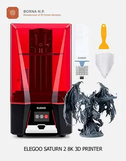 پرینتر سه بعدی رزینی 8K مدل Elegoo Saturn 2