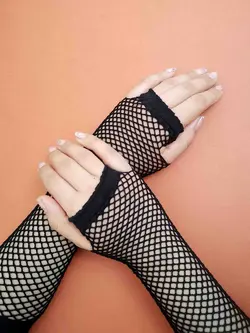 ساقدست توری مشکی فیشنت انگشتی - رازگالریtoorifishnet