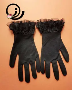دستکش تمام نخی پرنسسی مشکی زنانه رازگالری