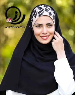 هدشال مشکی پولک دوزی