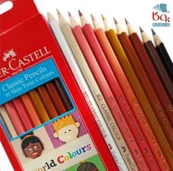 مداد رنگی 10 رنگ، رنگ پوست جعبه مقوایی فابرکاستل