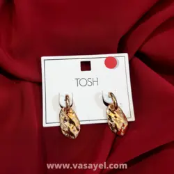 گوشواره برگ کاکتوس نگین دار تاش tosh