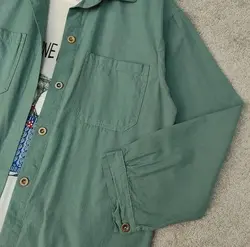 مانتو شوميزي سبز صدري كد 1241