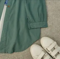 مانتو شوميزي سبز صدري كد 1241