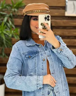 كت نیمتنه جين كوتاه آبي كد 1048