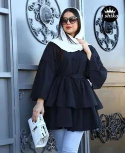 مانتو عروسكي كوتاه سه دكمه كد 1207