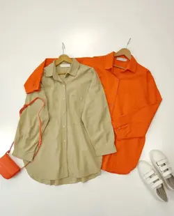 مانتو اسپرت تك جيب پوپلين كد 1526