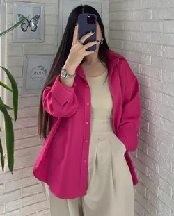 مانتو اسپرت تك جيب پوپلين كد 1644