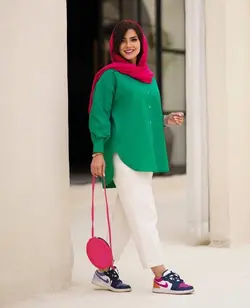 مانتو اسپرت تك جيب پوپلين كد 1644