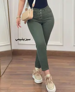 شلوار مام فيت رنگي كد 1356