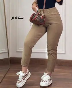 شلوار مام فيت رنگي كد 1356