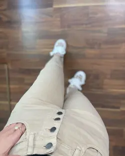 شلوار مام فيت رنگي كد 1356