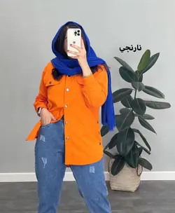 مانتو بغل دكمه لينن كد 2815b