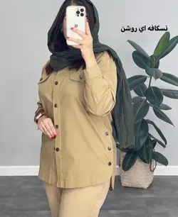 مانتو بغل دكمه لينن كد 2815b