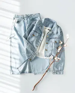 دامن جين جلو چاك كد 6184 - فروشگاه ای شیکو