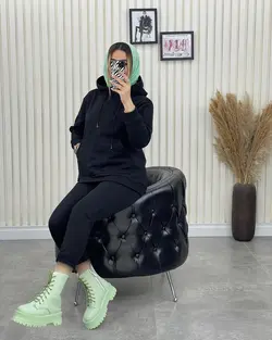 ست هودي شلوار دو تيكه كد 61467 - فروشگاه ای شیکو