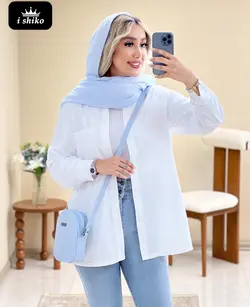 شومیز یقه مردانه کد 16646 - فروشگاه ای شیکو