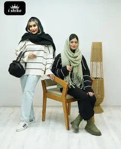 بافت دخترانه راه راه اسپرت کد 17053 - فروشگاه ای شیکو