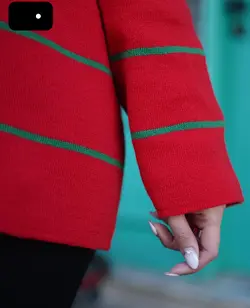 بافت دخترانه راه راه اسپرت کد 17053 - فروشگاه ای شیکو