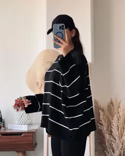 بلوز دخترانه راه راه اسپرت 72616