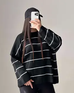 بلوز دخترانه راه راه اسپرت 72616