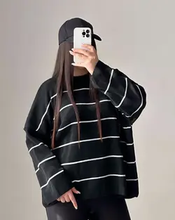 بلوز دخترانه راه راه اسپرت 72616