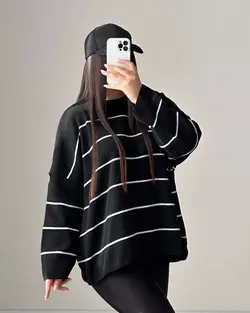 بلوز دخترانه راه راه اسپرت 72616